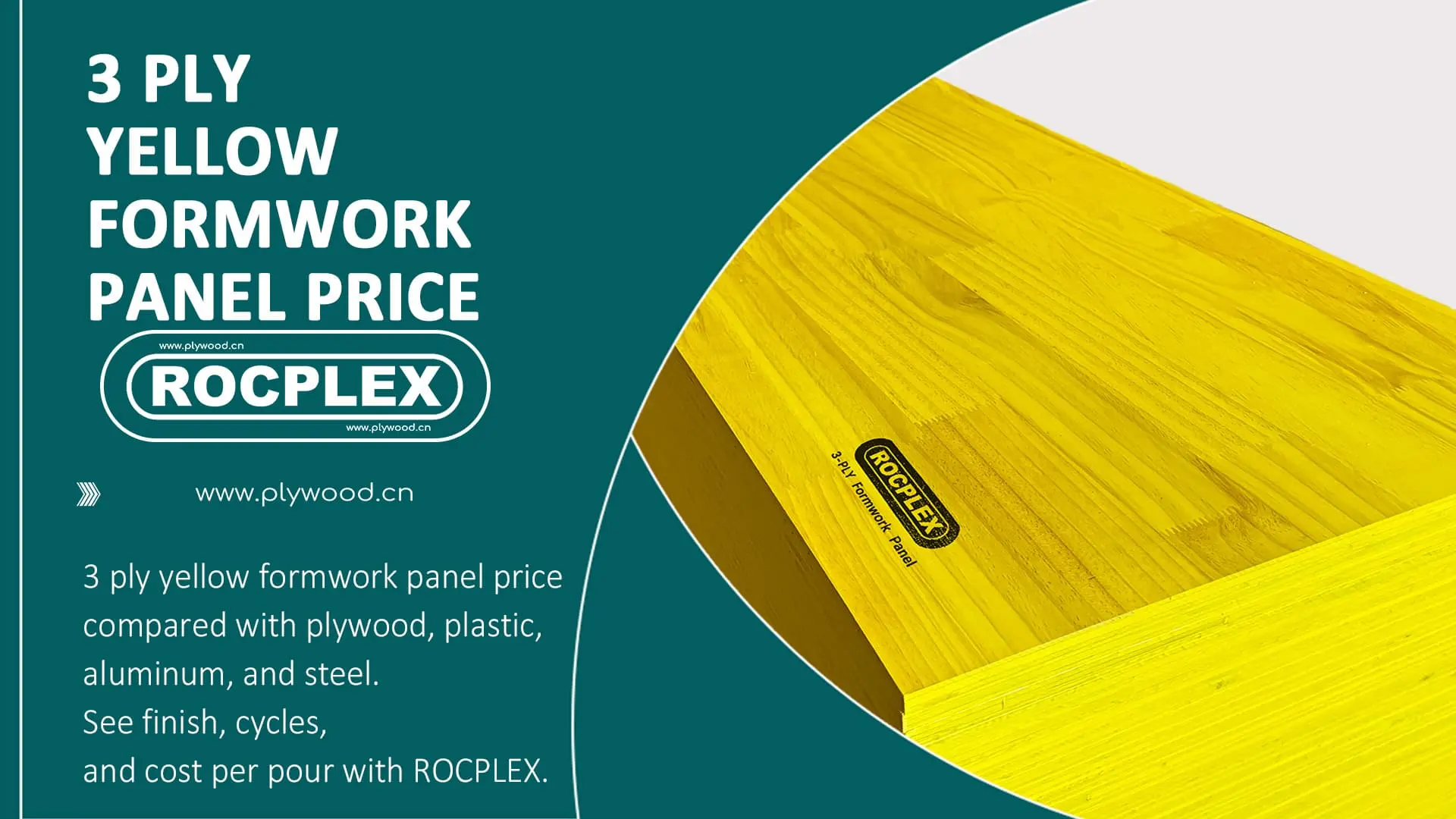 3 Ply Yellow Formwork Panel Price snapshot showing cost per pour drivers and reuse cycles