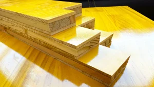 3-ply yellow formwork panel by ROCPLEX – stable 3-layer build for concrete formwork