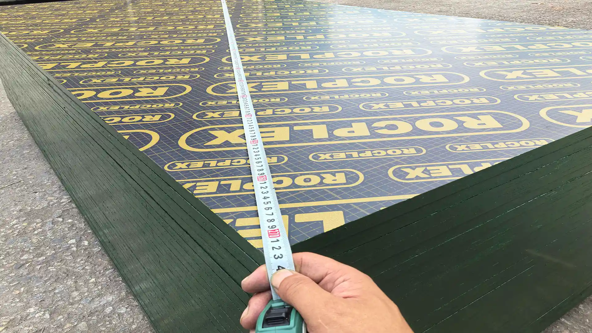 Film Faced Plywood China panels stacked for concrete formwork supply